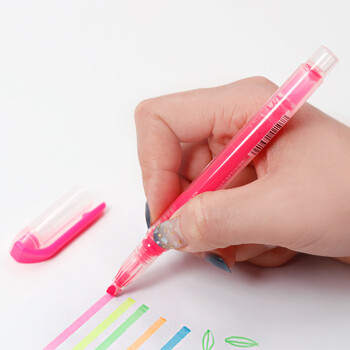 斑马牌 (ZEBRA)透芯直液荧光笔 SPARKY系列单色划线记号笔 彩色手账笔学生标重点记笔 WKP1 粉色