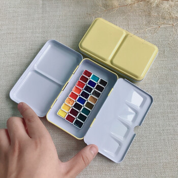 樱安娜 美捷乐金装固体颜料34色/4色/1水彩分装 24色0.