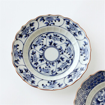 昊集日本进口经典图案复古青花小盘点心盘日式餐盘碟子餐具家用盘子