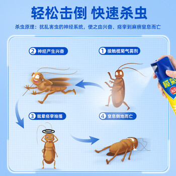 榄菊杀虫剂喷雾600ml无香型苍蝇药蟑螂气雾剂基孔肯雅热灭蚊喷雾