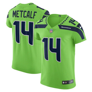 seahawks橄榄球服14#dk metcalf球 绿色 s