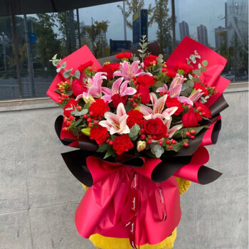 鲜花速递配送老人叔叔阿老师长辈爸爸妈妈过寿生日花束全国实体花店