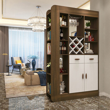 酒柜现代简约双面屏风隔断柜客厅装饰柜进门鞋柜玄关门厅柜储物柜 120