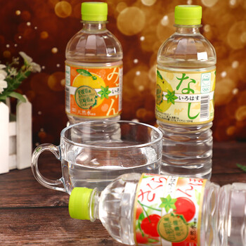 日本进口ilohas乐活白桃水5瓶果味透明矿泉水饮料555ml10瓶ilohas蓝靛