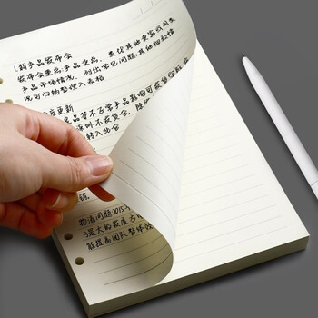 嘉然恒 活页本替换内芯活页纸笔记本本子横线加厚替芯A5/6孔内芯80张/本 A5含月计划升级款横线内芯1本