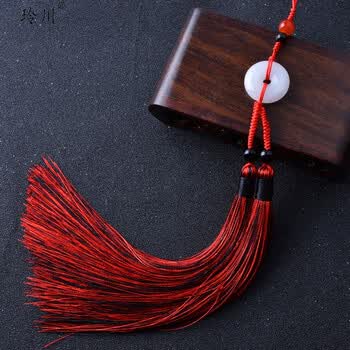 yushangrong流苏吊坠笛子挂件古风穗子长款包包汉服配饰 双色平安扣