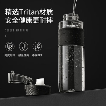 Vanow水杯运动水杯Tritan材质户外便携塑料杯子 男女士学生大容量茶杯