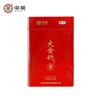 中茶茶叶滇红红茶云南大叶种工夫红茶大金针罐装200g中粮集团