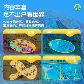 得力(deli)32cm学生用办公地球仪10岁男孩7-14岁女孩玩具 教学研究摆件儿童礼物教师礼品 教学用品3035S 得力(deli)32cm学生用办公地球仪10岁男孩7-14岁女孩玩具 教学研究摆件儿童礼物教师礼品 教学用品3035S