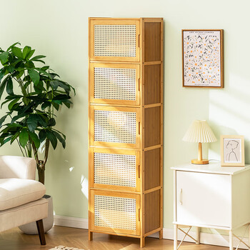 紫班家 阳台柜子储物柜玩具收纳架家用落地多层飘窗隔断杂物柜卧室