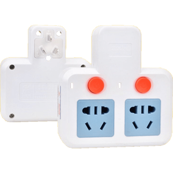 三角分头多项插座插头转换器带开关变分插 一转拖二三3转2变换 sqy 乳