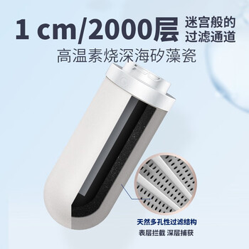 易开得净水器 SAT-9001Pro 矽藻瓷复合滤芯 滤芯可清洗 一根可用3-5年
