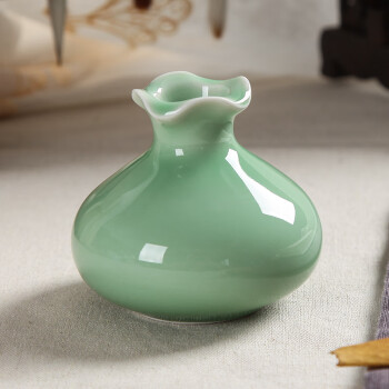 陶瓷青瓷花瓶价格报价行情- 京东
