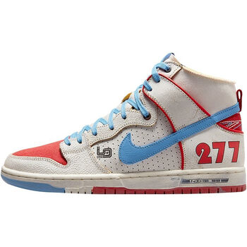 新款dunksbhigh联名白蓝红爆裂纹情侣运动板鞋dh7683100白蓝红36