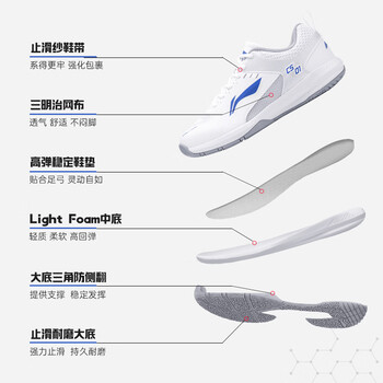 李宁（LI-NING）羽毛球鞋男女情侣款火箭鞋网球鞋乒乓球鞋贴地飞行运动鞋
