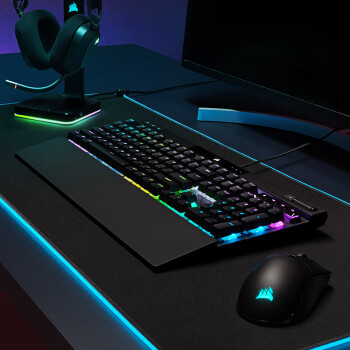 美商海盗船 (USCORSAIR) K70 RGB PRO 黑色 樱桃红轴 铝制框体 独立背光 PUBG吃鸡瓦罗兰特LOL