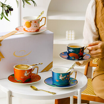 vidsel高颜值咖啡杯礼盒装新婚礼物轻奢情侣杯子礼盒闺蜜结婚乔迁伴手礼