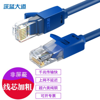 深蓝大道 网线10米5米2米 超五类六类RJ45百兆千兆网络连接线 电脑宽带5类6类线 百兆W101 3米