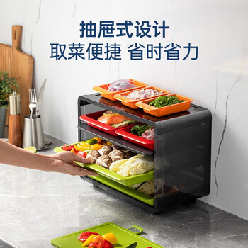 摩飞电器（MORPHY RICHARDS）备菜盘多层配菜盘 厨房家用分类 标识火锅料理 托盘备菜物架 MR1106
