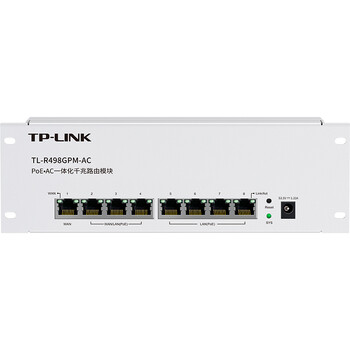 普联（TP-LINK） 千兆8口一体化路由模块 7口支持PoE 内置AC管理AP 多WAN口宽带叠加 支持APP管理 TL-R498GPM-AC