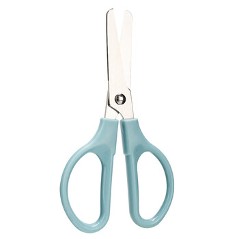 晨光(M&G)文具 莫兰迪护套剪刀 开学必备学习用品儿童安全保护套剪刀 剪纸手工120mm 蓝  ASS913L0B