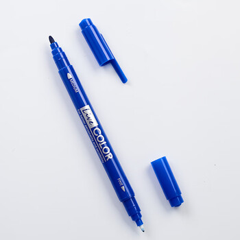 慕那美(monami)韩国双头荧光笔粗细水性笔双头水彩笔纤维笔 普鲁士蓝
