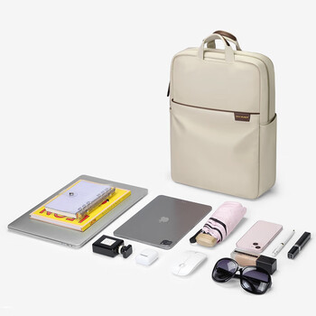 高尔夫（GOLF）双肩包女14/15.6英寸苹果笔记本隐藏手提电脑背包女书包商务出差