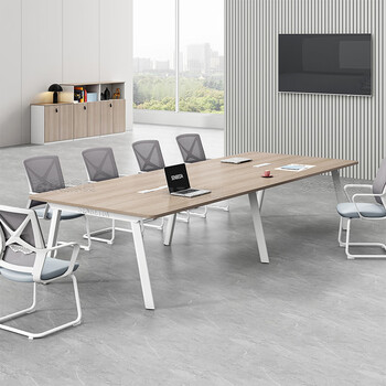 安美诚家具（ANMEICHENG FURNITURE）办公会议桌简约现代长条桌办公桌椅组合 3.0*1.2米【不含椅】