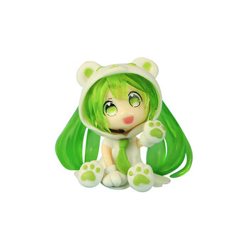 动漫模型玩具6色可选初音未来手办雕像二次元公仔玩偶摆件 熊初音绿色