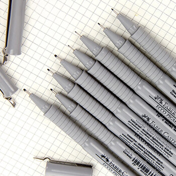 德国辉柏嘉(Faber-castell)针管笔 漫画笔0.1mm黑 4支装166199 德国辉柏嘉(Faber-castell)针管笔 漫画笔0.1mm黑 4支装166199