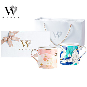 物取（WOOCH）撞色奇幻乐园盖杯礼盒装新家礼物送新人家用情侣对杯送闺蜜新婚