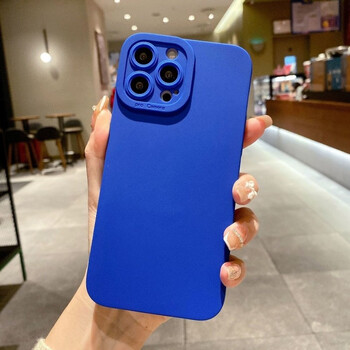 魔眼防摔液态硅胶升级镜头全包男款女个性简约 护眼手机壳-蓝色 苹果