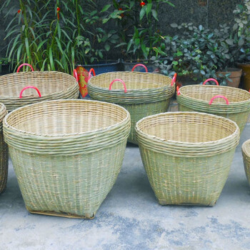顺富美竹筐米箩筐水果筐粮食筐喜事箩筐收纳筐劲诚