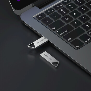 移速（MOVE SPEED）32GB U盘 USB2.0 铁三角系列 银色 小巧便携 抗震防摔 金属迷你车载电脑两用u盘优盘