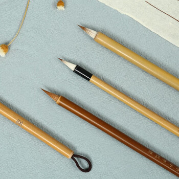 漢墨 李小平淳安堂笔庄毛笔 初学者毛笔书法狼羊兼毫小楷毛笔（春） 文房四宝狼毫笔 