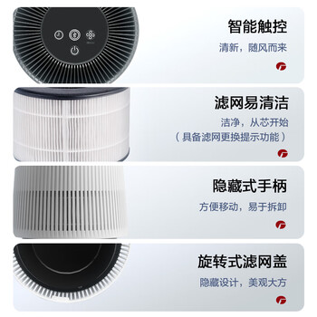 格力（GREE）【许我耀眼推荐】空气净化器办公桌面除细菌烟味异味负离子净化 立体进风复合滤网空气监测100G