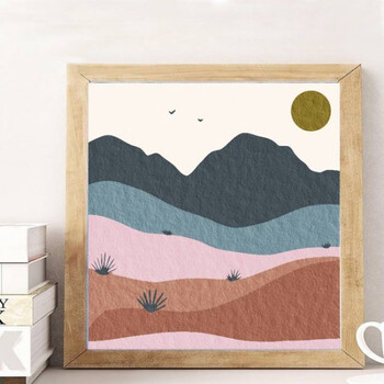 定制创意数字油画diy小尺寸风景画自己画手绘填色减压油彩装饰画简单