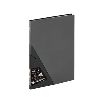 锦宫（KINGJIM）自立资料册文件夹乐谱可站立A4商务办公横向式插页/40袋黑色8837W