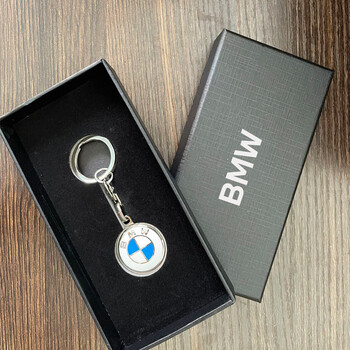 星舵宝马4s店bmw金属钥匙扣mini简约经典车标挂饰汽车用礼品定制带盒