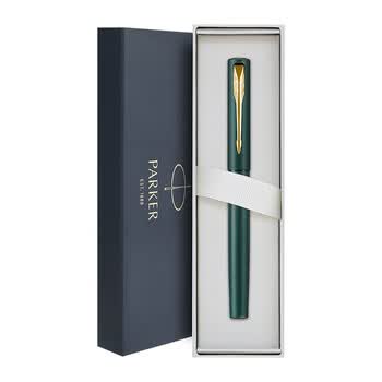 派克（PARKER）签字笔 商务办公专用送礼经典书写练字 威雅XL森林绿金夹宝珠笔