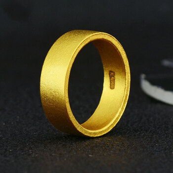 款式黄金戒指男女足金999新款实心个性古法素圈指环大气帅送礼定制款