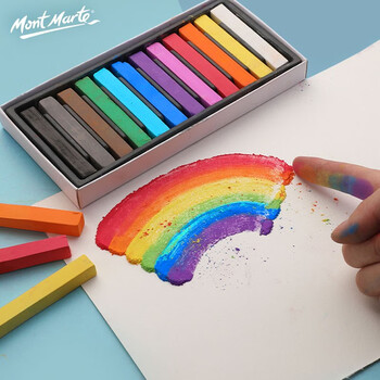 蒙玛特(Mont Marte)色粉笔12色 美术画画粉彩笔手绘彩绘绘画工具套装 易洗彩笔颜料专业粉彩棒画笔MMPT0004美术写生 蒙玛特(Mont Marte)色粉笔12色 美术画画粉彩笔手绘彩绘绘画工具套装 易洗彩笔颜料专业粉彩棒画笔MMPT0004美术写生