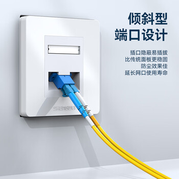 胜为 光纤终端面板 斜口86型LC单口光纤插座面板家庭办公酒店光纤入户网络信息底盒模块工程套装CMBLC01H 胜为 光纤终端面板 斜口86型LC单口光纤插座面板家庭办公酒店光纤入户网络信息底盒模块工程套装CMBLC01H