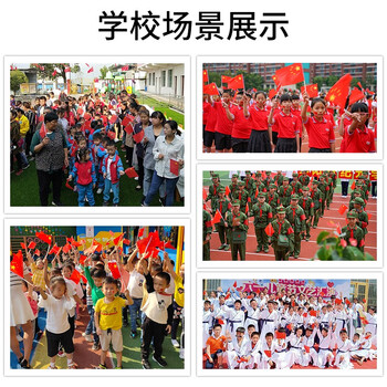 法拉蒙 faramon 小国旗手摇旗五星红旗面装8号50面装带杆子国庆节日旗儿童手挥旗 
