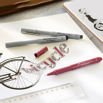 德国辉柏嘉(Faber-castell)针管笔 漫画笔0.1mm黑 4支装166199 德国辉柏嘉(Faber-castell)针管笔 漫画笔0.1mm黑 4支装166199