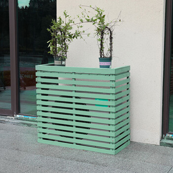 室外空调罩外机保护罩户外防护罩防雨防晒百叶格栅置物架遮挡装饰