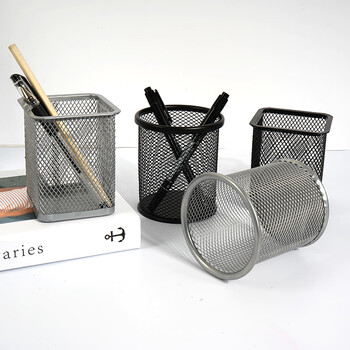 西玛(SIMAA)圆形笔筒网纹防锈办公金属 创意简约桌面收纳 银色20244 西玛(SIMAA)圆形笔筒网纹防锈办公金属 创意简约桌面收纳 银色20244