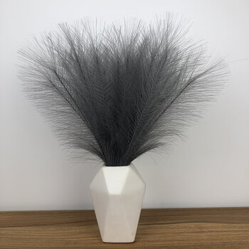 北欧ins风仿真小芦苇 人造蒲苇厂家 跨境45cm7头潘帕斯草狗尾巴草 浅
