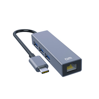DM大迈 Type-C转USB2.0分线器 四合一扩展坞 转百兆网口 HUB集线器 笔记本电脑外置有线网卡 CHB002