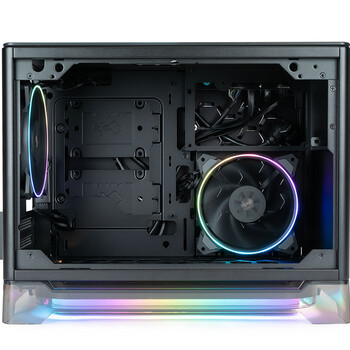 INWIN迎广A1 Lite 黑色 ITX电脑机箱迷你桌面型（支持ITX主板 120水冷 可适配显卡 配ARGB风扇及灯带）